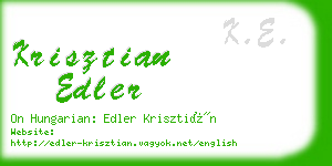 krisztian edler business card